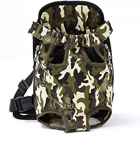 Dog Carrier Legs Out Front Pet Carrier Backpack Adjustable Puppy Cat Small Bag with Shoulder Strap and Sling for Traveling Hiking Camping Outdoor（Camouflage l