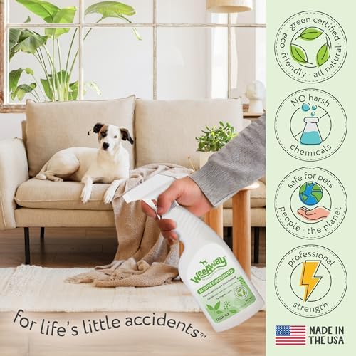 Wee Away® X2 Dog Urine Stain & Odor Remover - Double Strength Enzyme Spot Cleaner for Dog Pee, Marking & Odor Removal, Carpet, Furniture & Bedding, Non-Toxic, 16 oz