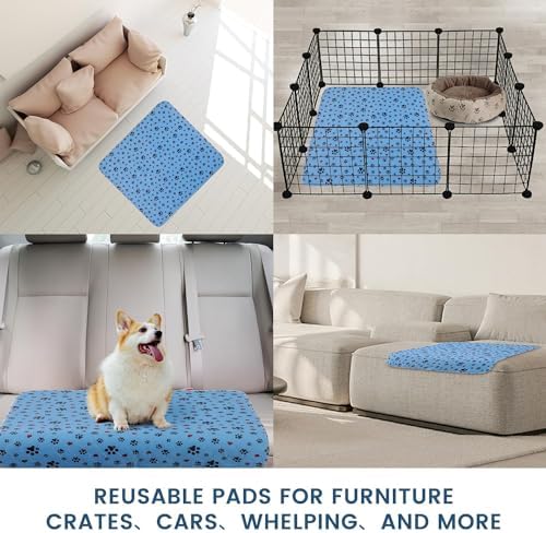Washable Pee Pads for Dogs,2 Pack Extra Large 36"x54" Super Absorbent Reusable Puppy Pads,Non-Slip 100% Waterproof Dog Pee Pads,Pet Training Pads for Couch, Crate,Potty Training,Floor