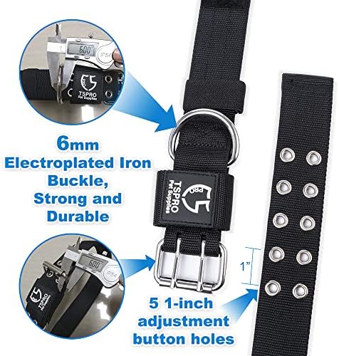 TSPRO Heavy-Duty Tactical Dog Collar with Patch, Large & Extra Large Dogs
