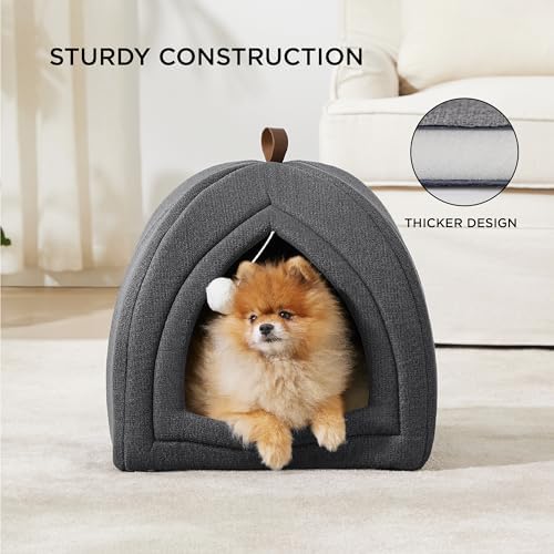 Bedsure 2in1 Cat Beds for Indoor Cats Cave for Kitten with Washable Pillow