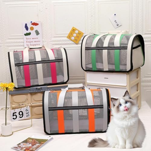 Cat, Dog Carrier, Airline Approved Pet Carrier for Cats and Dogs up to 20 Lbs, Soft, Foldable, Washable Travel Bag for Small to Medium Pets, Portable Comfortable Cat Dog Carrier for Home Outdoor Use