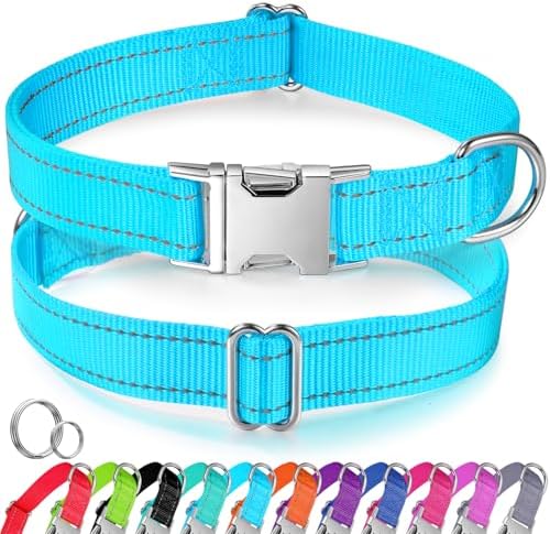 Silent Dog Collar Personalized with Name Phone Number Laser Engraved