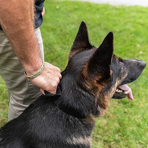 Operation Good Boy Tactical Dog Collar – Durable Military-Grade Nylon with Quick Release Buckle & Training Handle – Adjustable for Medium and Large Dogs (Black)