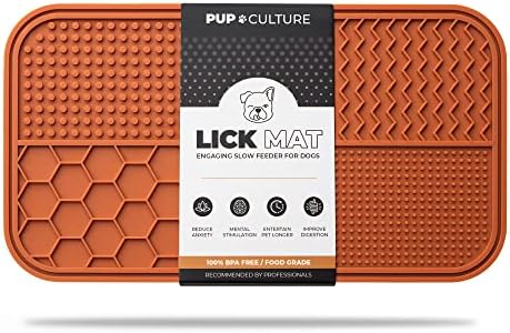 Pup Culture Dog Lick Mat for Dogs, Feeding Pad for Anxious Pets Plus 4 Different Puzzles for Mental Stimulation for Dogs - Supports Mental, Dental, and Digestive Health, Bite Resistant and Heavy Duty