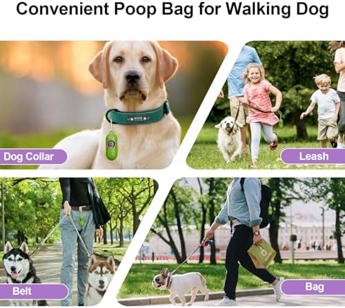 Dog Poop Bags Rolls With Dispenser, Strong and Leak-proof Waste Bags for Pets, Floral Scented, 420 Count (28 Packs of 15), 13 Inch x 9 Inch (Purple)