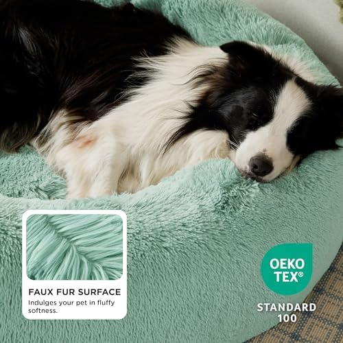 Bedsure Calming Dog Beds Large Sized Dog Donut Washable Pet Bed,36ins