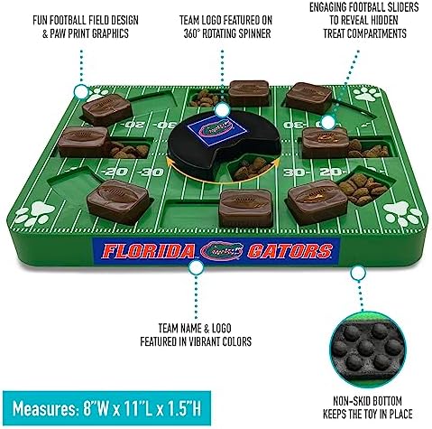 Pets First NCAA Florida Gators Puzzle Toy, Puzzle Treat Dog Toy, Interactive Dog Treat Toy, Dog Puzzle Fedding Slow Toy