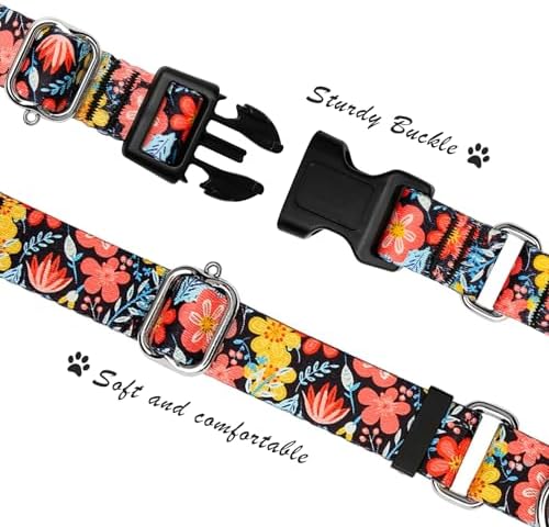 Hikiko Martingale Collar for Dogs with Special Pattern,Adjustable,L
