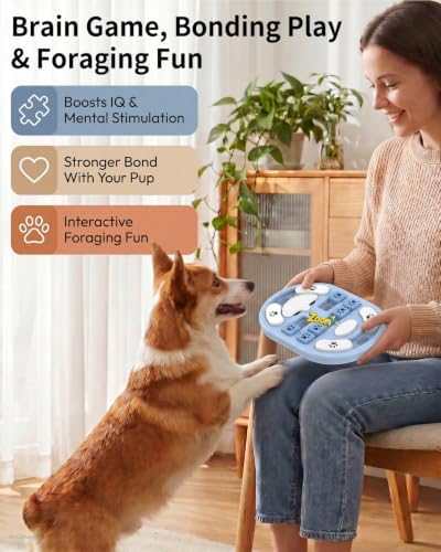 Dog Puzzle Toy, Interactive Enrichment Treat Food Puzzles, Gray