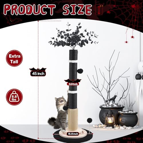 Cat Scratching Posts for Indoor Adults,45'' Tall Heavy Duty Tree Tower