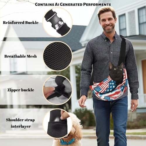 COEQINE Personalized Dog Carrier Sling for Small Dog 3-10 Ibs, Women Purse Walking Fit Small Medium Dogs Cat Brethable Fire Flame Black Red Custome Name Print Purry Crossbody Pouch for Travel