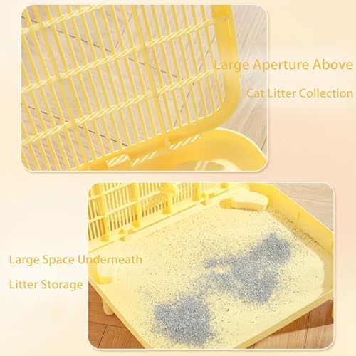 Cat Litter Mat Litter Trapping Mat,19.69"X15.95"X3.54"Litter Box Mat,Waterproof Cat Mats for Litter Large,Easy Clean,Non-Slip Litter Mat for Cat,Urine-Proof Kitty Litter Catcher Mat,Washable (White)