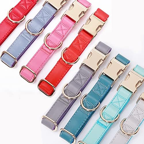 Microfiber Leather Nylon Personalized Dog Collars with Name