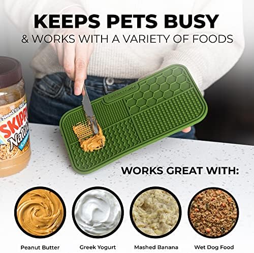 Pup Culture Dog Lick Mat for Dogs, Feeding Pad for Anxious Pets Plus 4 Different Puzzles for Mental Stimulation for Dogs - Supports Mental, Dental, and Digestive Health, Bite Resistant and Heavy Duty