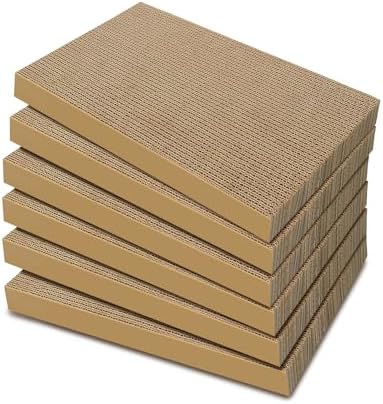 Cat Scratcher 6-Pack Refills, Large Cardboard Pads for Indoor Cats