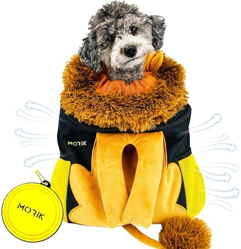 MORIK Lion's Den: Pet Backpack Carrier for Small Dogs and Cats Under 20 lbs. with Good Ventilation, Washable Mat, and Safety Strap, Ideal for Travel, Hiking, and Everyday Adventures (Large)