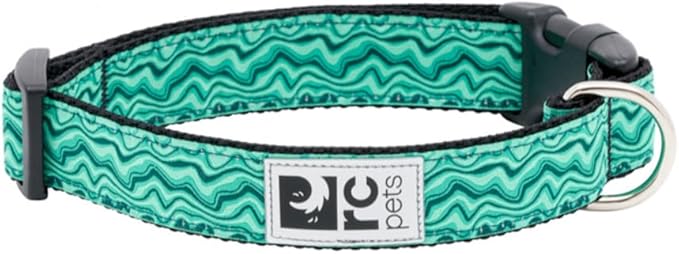 RC Pets Clip Collar | Reflective Label for Visibility Adjustable Comfortable & Secure Fit | Gemstone, Large, 1-Inch