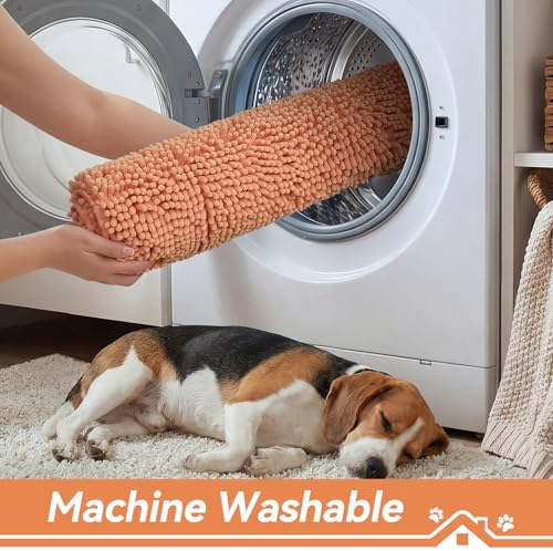 Bcoimo Super Absorbent Dog Door Mat, 36"*24" Anti Slip Mat for Muddy Paw
