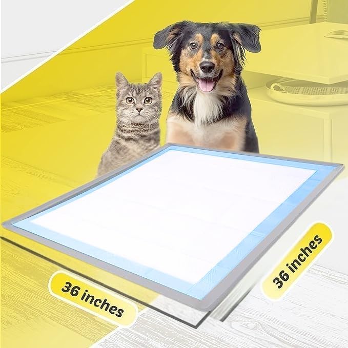 TidyFriend Dog Pee Pad Holder Tray Fits for 36” x 36” Wee Wee Pee Pads - Stable Grip, Quick-Wipe Silicone Surface Dog Potty Tray Holder for Indoor Flooring Protection (Light Grey)