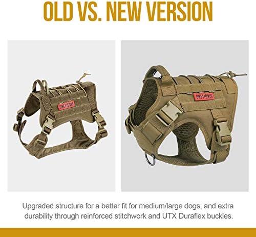 OneTigris Tactical Dog Harness with Handle No-Pull Adjustable for Large Dog