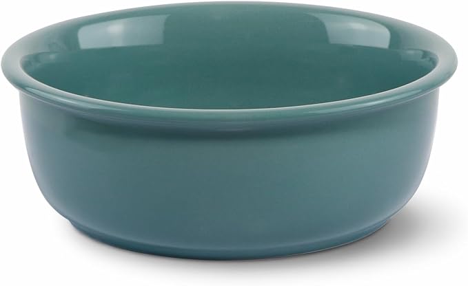 Ceramic Replacement Dog Bowl for Wordcam SS03 Model, 6.9"X2.6", Dark Green | Food and Water Bowl Set, for Small Medium Cats, Pet Feeding Dishes for Dogs 20-35lbs, Thicker Ceramic, Anti-Skid, 28Oz/800ML