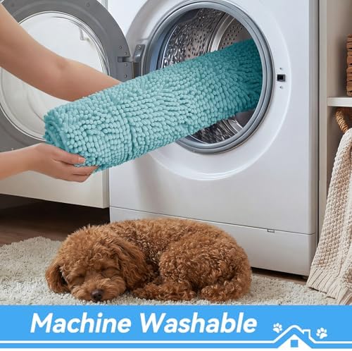 Bcoimo Super Absorbent Dog Door Mat, 30"*20" Anti Slip Mat for