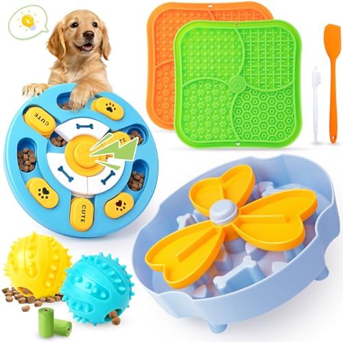 Forfon Slow Feeding Enrichment Set with Lick Mat & Puzzle Toy