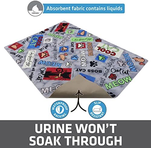 Drymate Cat Litter Box Mat, Litter Trapping Mat, Multicolor, 20x28