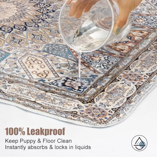 Washable Pee Pads for Dogs, 2 Pack Reusable Puppy Training Pads 32"x48" Super Absorbent Dog Pee Pad Waterproof Dog Training Pads, Non-Slip Potty Pads, Whelping Pads