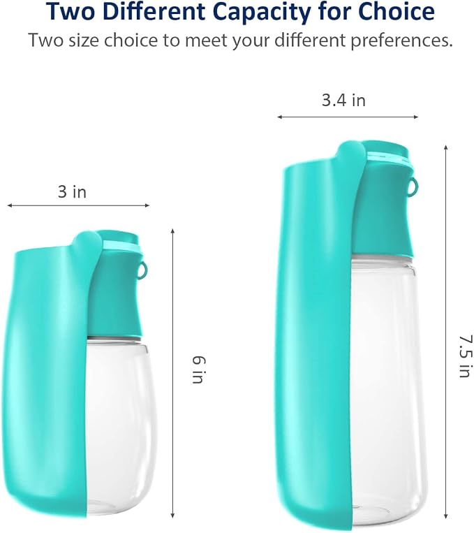 WePet Foldable Portable Dog Water Bottle Puppy Water Dispenser with Drinking Feeder, 12 OZ, High-Temperature Resistant Leak Proof for Pets Outdoor Walking, Hiking, Travel, Food Grade Plastic BPA Free