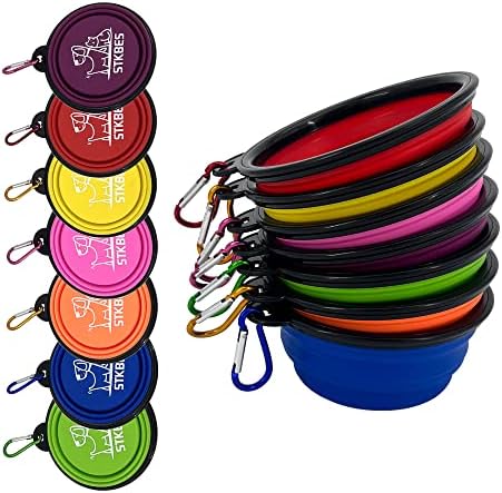 Collapsible Dog Bowl, 10 Pack, Portable, Safe, Reusable, Suitable for Indoor and Outdoor Activities