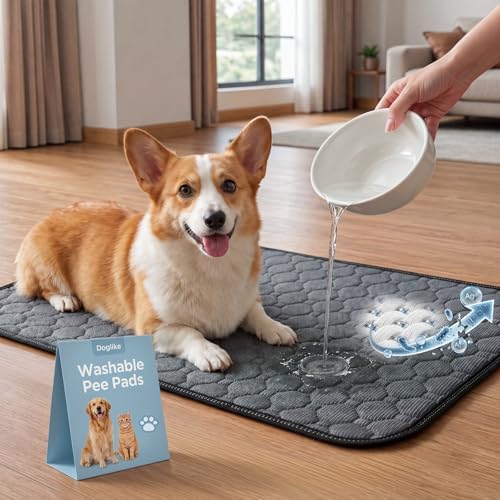 Doglike Washable Pee Pads for Dogs – Reusable Puppy Training Pads (2 Pack)