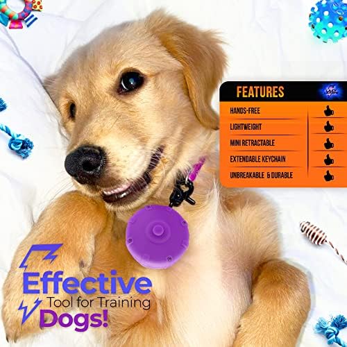Tiger Paw + Free Bonus Leash! Wearable Mini Adjustable Dog Leash for Hiking, Training & Adventure - Powerful Lightweight, Retractable Keychain Clip. Durable & Comfort Grip for Walking Convenience.