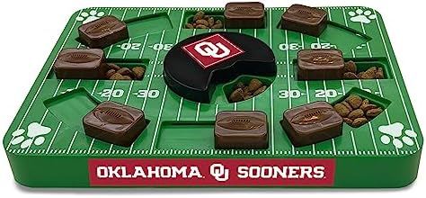 Pets First NCAA Oklahoma Sooners Puzzle Toy, Puzzle Treat Dog Toy, Interactive Dog Treat Toy, Dog Puzzle Feeding Slow Toy