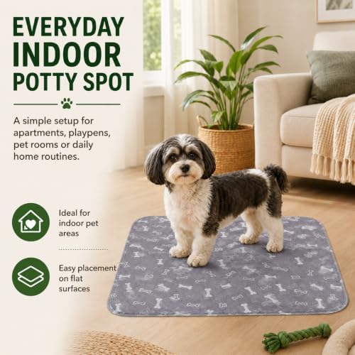 Novapaw Pee Pad with Pheromones, Puppy Mat Washable for Dog and Cat, Durable Leak-Proof & Anti-Slip Pet Training Pads, Large Size, Potty Mat for Senior Dogs, 31*35in
