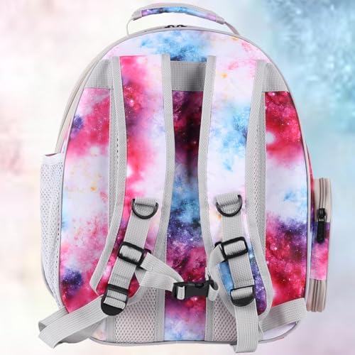 Cat Carrier Backpack Galaxy Front Expandable Large Cat Backpack Bubble - Pet Carrier Backpack for Small Dogs Fit up to 20 lbs Travel Hiking Camping Carrying Bag (Front Expandable-Galaxy Pink)