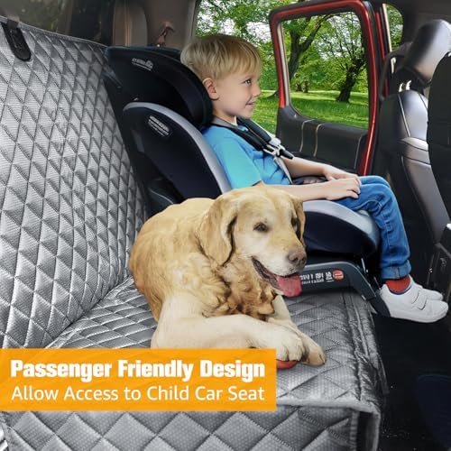 PETICON Dog Car Seat Cover for Back Seat, Rear Bench Seat Cover for Trucks