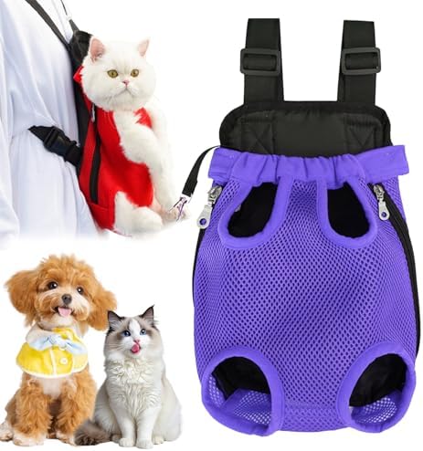 Celery Pets Pet Travel Leg-Out Backpack for Cats, Celery Pets Cat Carrier, Dog Carriers for Small Dogs Pet Backpack Carriers for Travel Hiking Cycling (Purple,Large)