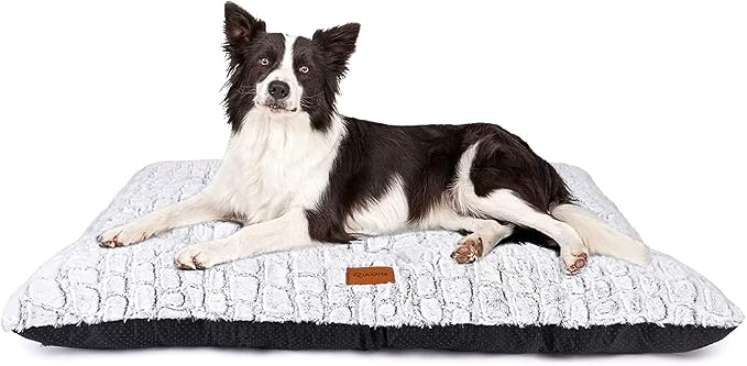 Plush Dog Bed Soft Crate Pad for Cat Fully Machine Washable Anti-Slip Mat for Kennel (X-Large)