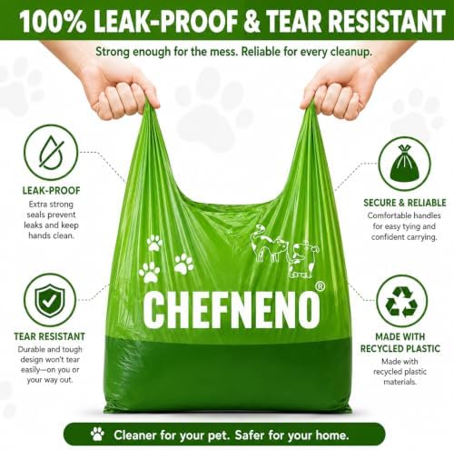 Cat Litter Waste Bags (500 ct., Green) Bulk Dog Poop Bags with Easy Tie Handles Lavender Scented Cat Litter Poop Diaper Bag Disposable Sanitary Pad Waste Bags (500 Bags)