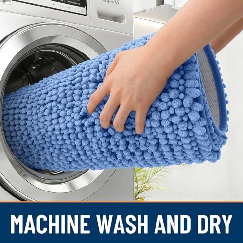 OLANLY Dog Door Mat for Muddy Paws 70x24, Extra Absorbent Chenille Mud Mat
