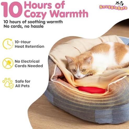SnuggleSafe Microwave Pet Heating Disc, Heating Pad for Kittens & Cats