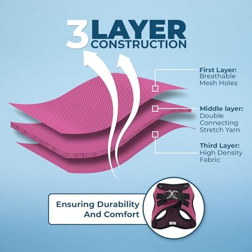 Voyager Step-in Air Dog Vest Harness - Fuchsia 2-Tone, Large