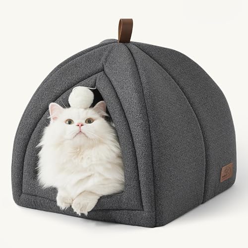 Bedsure 2in1 Cat Beds for Indoor Cats Cave for Kitten with Washable Pillow