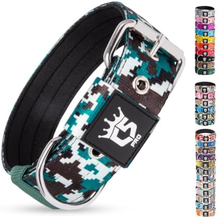 TSPRO Heavy Duty Thick Dog Collar with Metal Buckle for Small Dogs