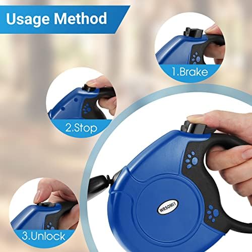 360°No Tangle 26 Ft Retractable Dog Leash for Dogs up to 99lbs