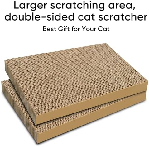 Cat Scratcher 6-Pack Refills, Large Cardboard Pads for Indoor Cats