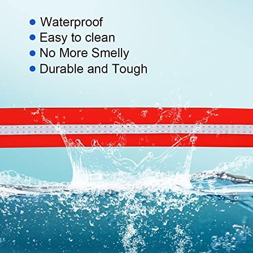 Nimble Reflective Waterproof Dog Collar Adjustable Odor Resistant Easy Clean Pet Collar for Small Medium Large Dogs Night Walking Outdoor Rainy Use (Medium (11.81”-18.5”inches), Candy Red)