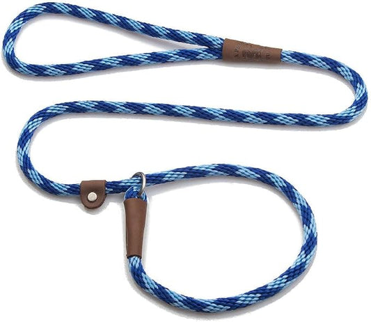Mendota Pet Slip Leash - Dog Lead and Collar Combo - Made in The USA - Sapphire, 3/8 in x 6 ft - for Small/Medium Breeds